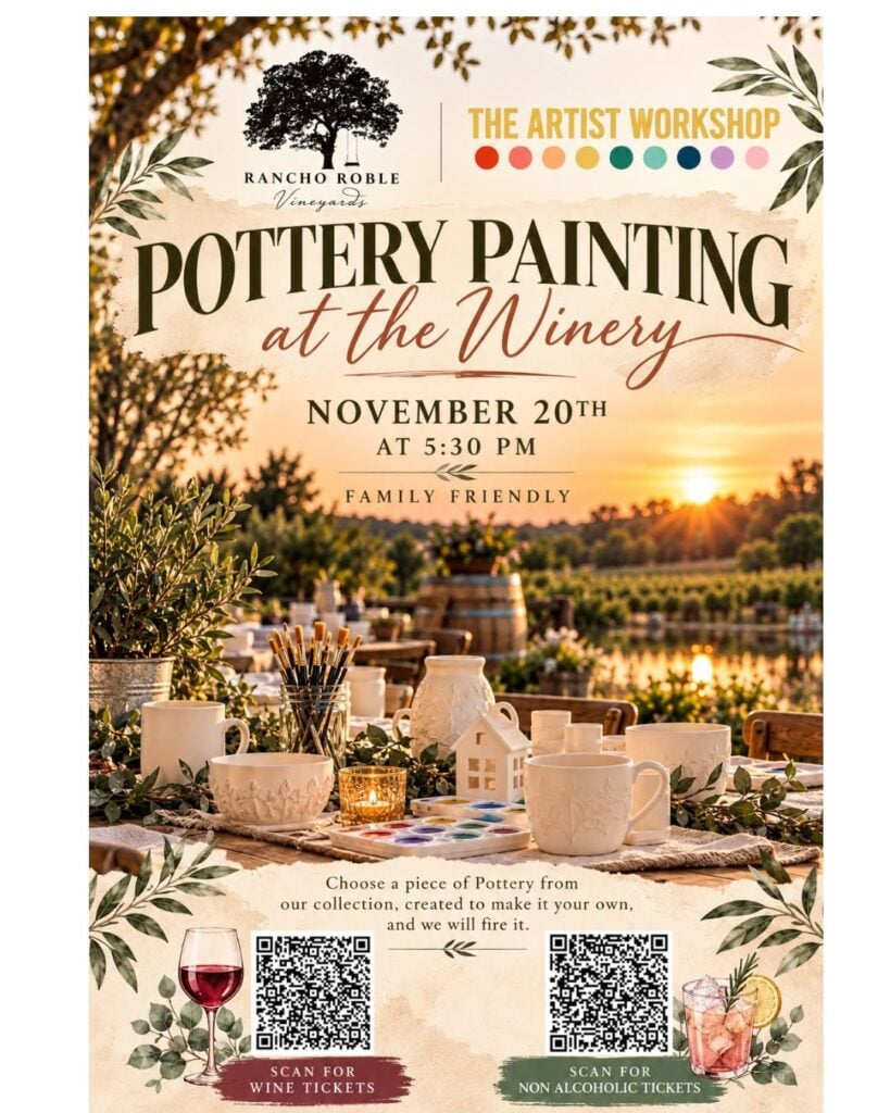 Pottery Painting at Rancho Roble Winery